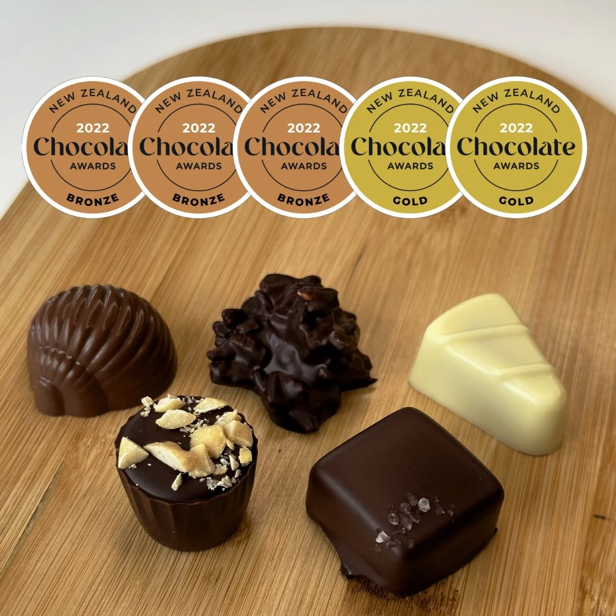 NZ Chocolate Awards 2022 medals